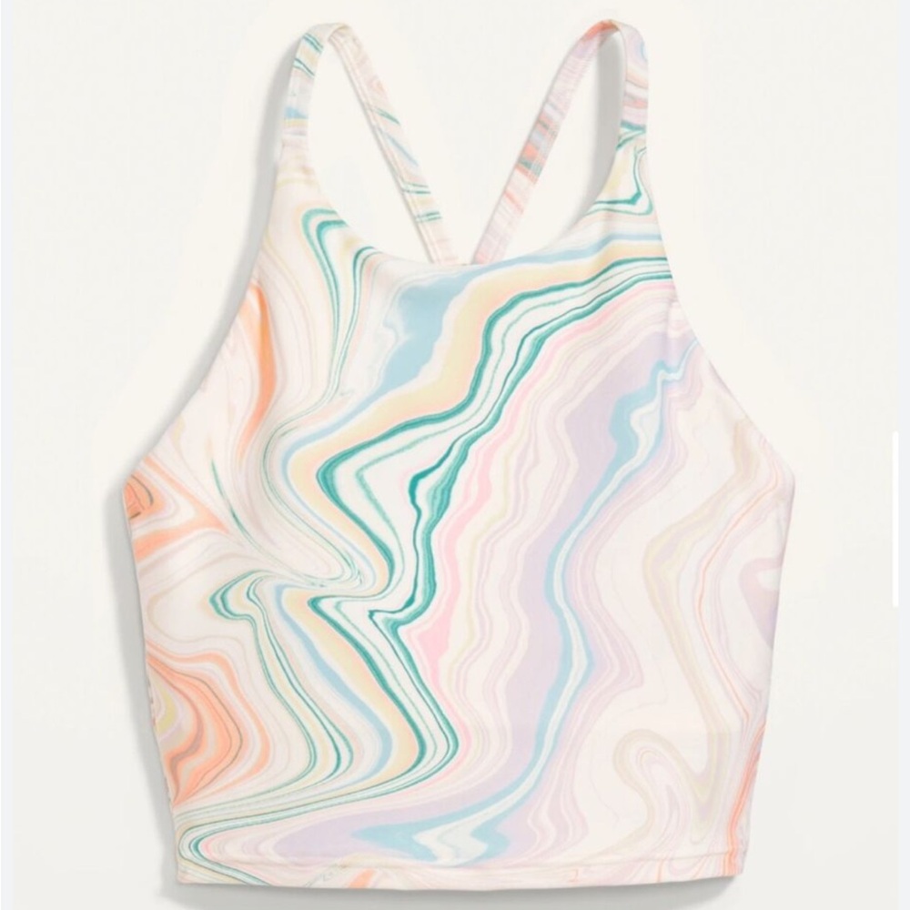 S athletic tank with built in bra